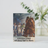 Amerikanen zullen altijd vechten voor vrijheid 177 briefkaart (Staand voorkant)