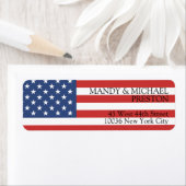 Amerikanische Flagge Adressaufkleber Etiket (Insitu)