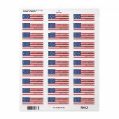 Amerikanische Flagge Adressaufkleber Etiket (Full Sheet)
