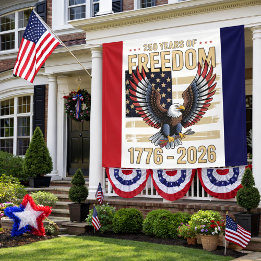 Amerika's 250 jaar vrijheid spandoek