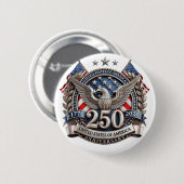 Amerika's 250-jarig jubileum ronde button 5,7 cm (Voorkant /achterkant)