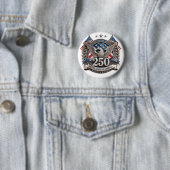 Amerika's 250-jarig jubileum ronde button 5,7 cm (In situ)