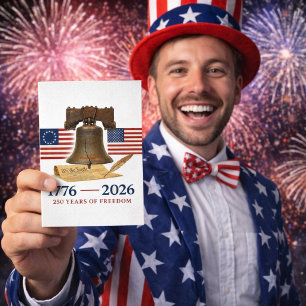 Amerika's 250-jarig jubileum van de vrijheid kaart