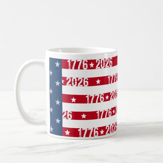 Amerika's 250e 1776 2026 Viering Koffiemok (Links)
