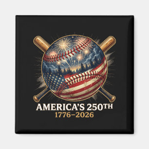 Amerika's 250e honkbal Amerikaanse vlag patriottis Magneet