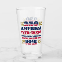 Amerika's 250e Onafhankelijkheidsdag 2026 Glas Cup