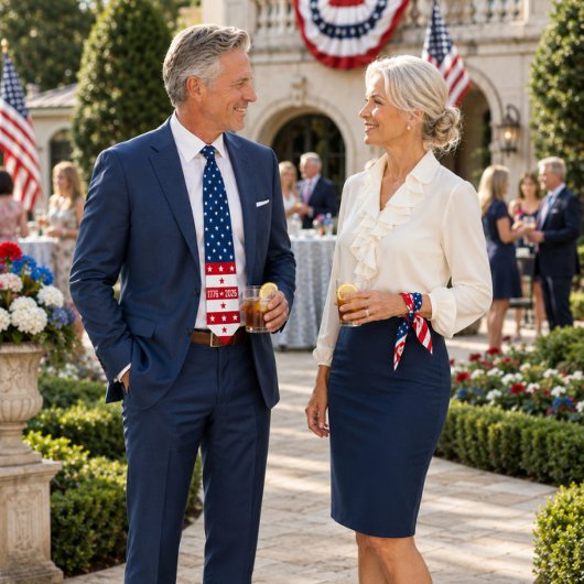 Amerika's 250e Semi-quince-jaarfeest 1776 2026 Stropdas