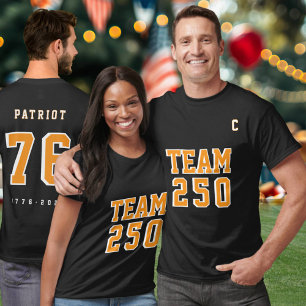 Amerika's 250e Team 250 Evenement Naam Feest Jerse T-shirt