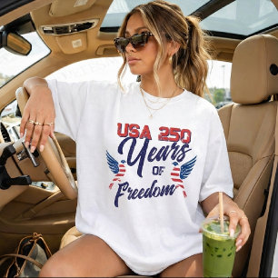 Amerika's 250e Verjaardag 1776-2026 Grafisch Vuur  T-shirt