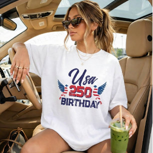Amerika's 250e Verjaardag 1776-2026 Grafisch Vuur  T-shirt