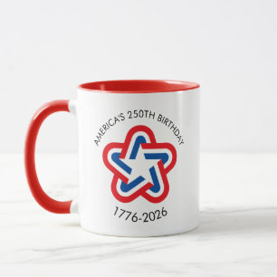 Amerika's 250e Verjaardag 1776-2026 Rood Wit Blauw Mok