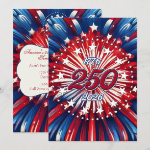 Amerika's 250e verjaardag 1776-2026 RWB-Vuurwerk