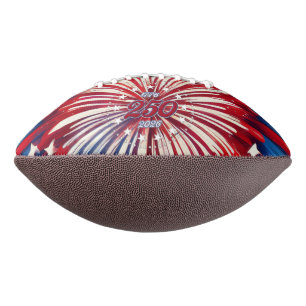 Amerika's 250e verjaardag 1776-2026 RWB-Vuurwerk American Football
