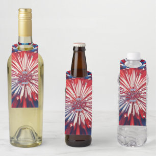 Amerika's 250e Verjaardag 1776-2026 RWB-Vuurwerk Flessenhanger