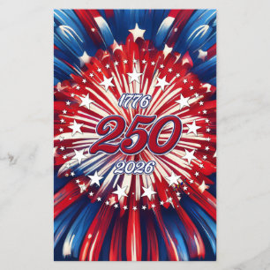 Amerika's 250e Verjaardag 1776-2026 RWB-Vuurwerk Flyer