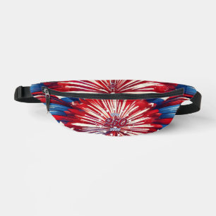 Amerika's 250e verjaardag 1776-2026 RWB-Vuurwerk Heuptasje