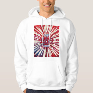 Amerika's 250e verjaardag 1776-2026 RWB-Vuurwerk  Hoodie