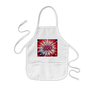 Amerika's 250e verjaardag 1776-2026 RWB-Vuurwerk Kinder Schort