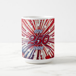 Amerika's 250e verjaardag 1776-2026 RWB-Vuurwerk Koffiemok