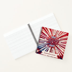 Amerika's 250e Verjaardag 1776-2026 RWB-Vuurwerk Notitieboek