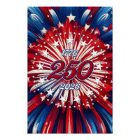 Amerika's 250e verjaardag 1776-2026 RWB-Vuurwerk