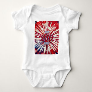 Amerika's 250e Verjaardag 1776-2026 RWB-Vuurwerk Romper