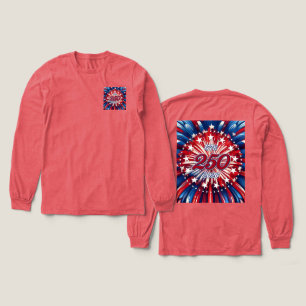 Amerika's 250e verjaardag 1776-2026 RWB-Vuurwerk Tri-Blend Shirt