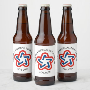 Amerika's 250e verjaardag - 1776-2026 Vintage Ster Bier Etiket