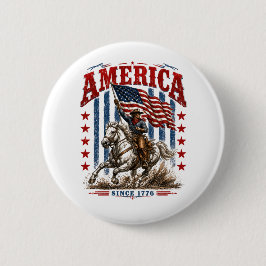 Amerika's 250e Verjaardag Americana  Ronde Button 5,7 Cm