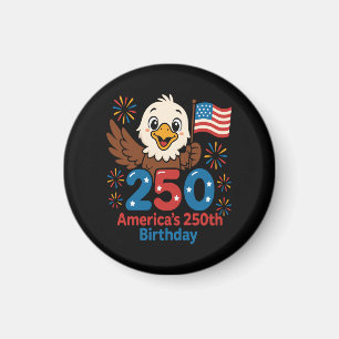 Amerika's 250e verjaardag - Amerikaanse vlag 250 j Magneet