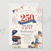 Amerika's 250e verjaardag BBQ-feest Kaart (Voorkant)