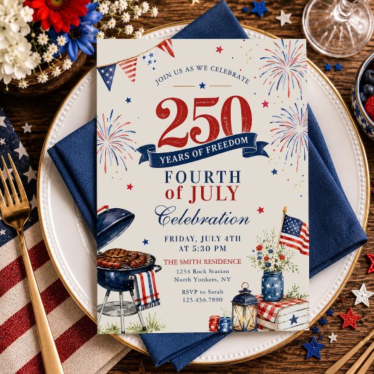 Amerika's 250e verjaardag BBQ-feest Kaart