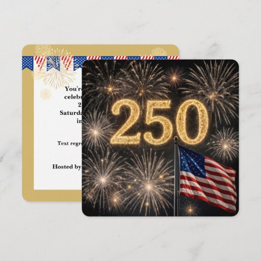 Amerika's 250e verjaardag BBQ-feest Kaart (Voorkant / Achterkant)