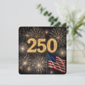 Amerika's 250e verjaardag BBQ-feest Kaart (Staand voorkant)