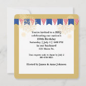 Amerika's 250e verjaardag BBQ-feest Kaart (Achterkant)