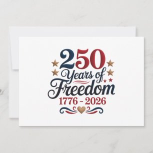 Amerika's 250e Verjaardag Bedankkaart