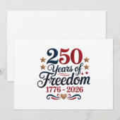 Amerika's 250e Verjaardag Bedankkaart (Voorkant / Achterkant)