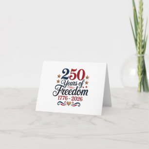 Amerika's 250e verjaardag bedankkaart