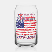 Amerika's 250e verjaardag blikvorm glas (Voorkant)