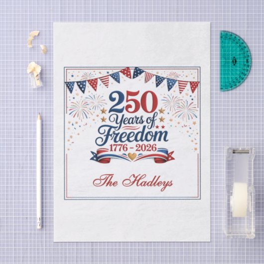 Amerika's 250e Verjaardag Decoupage Tissuepapier (Craft)