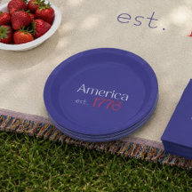 Amerika's 250e verjaardag est 1776 Typografie Blau