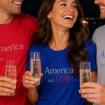 Amerika's 250e verjaardag est 1776 typografie geët