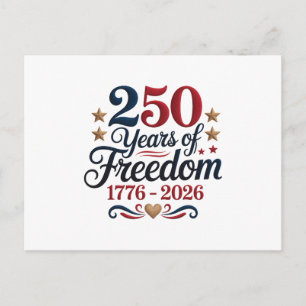 Amerika's 250e Verjaardag Feestdagenkaart
