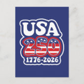 Amerika's 250e verjaardag - Groovy USA 250 Briefkaart (Voorkant)
