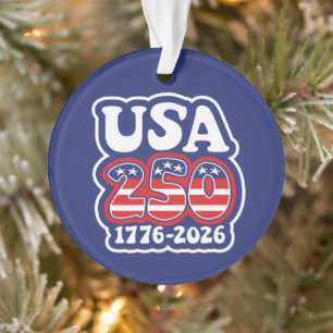 Amerika's 250e Verjaardag - Groovy USA 250 Ornament