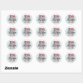 Amerika's 250e verjaardag hemel ronde sticker (Vel)