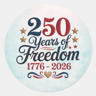 Amerika's 250e verjaardag hemel ronde sticker