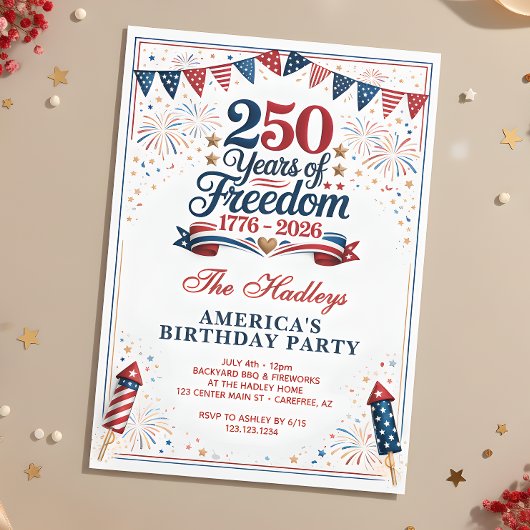 Amerika's 250e verjaardag kaart