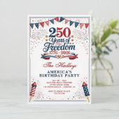Amerika's 250e verjaardag kaart (Staand voorkant)