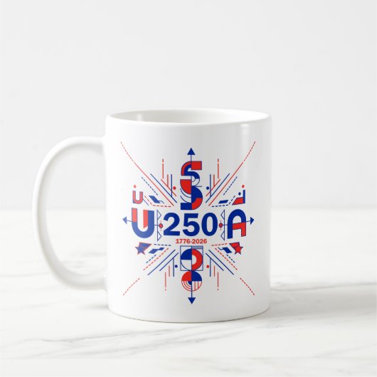 Amerika's 250e verjaardag koffiemok (Links)
